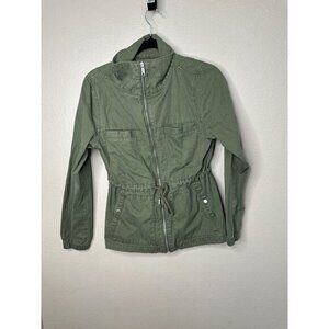 Old Navy green jacket small long sleeve zip up‎ collared cotton lightweight